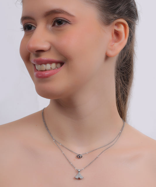 Ginkgo Leaf Layered Necklace