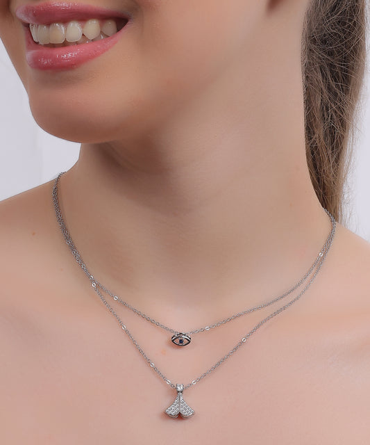 Ginkgo Leaf Layered Necklace