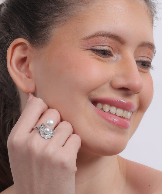 Petal Pearl Harmony Ring