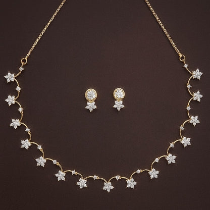 Starlume Floral Diamond Necklace Set
