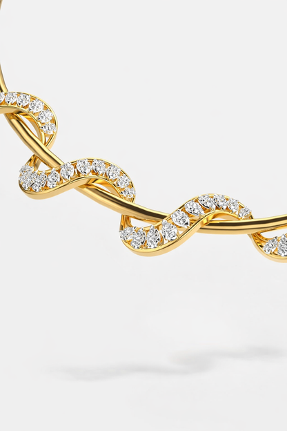 Serpentine Grace Diamond Necklace