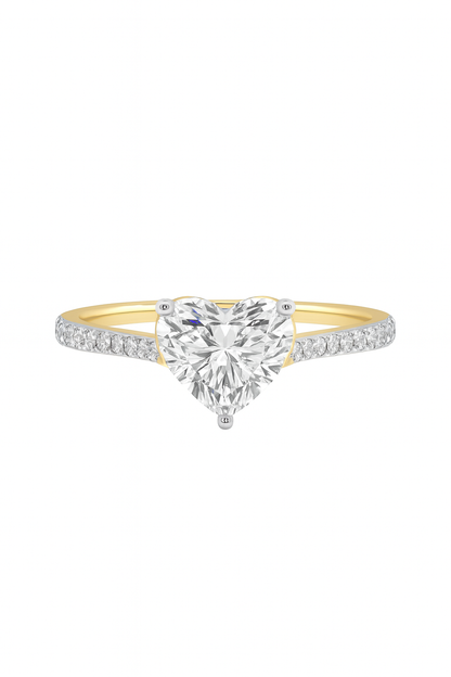 Radiant Heart Solitaire Ring