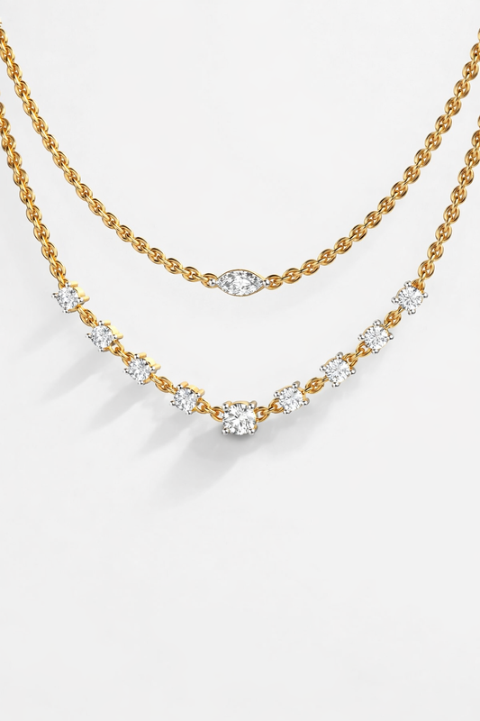 Celeste Duo Diamond Necklace