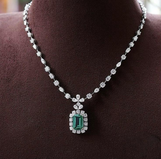 Emerald Radiance Diamond Necklace