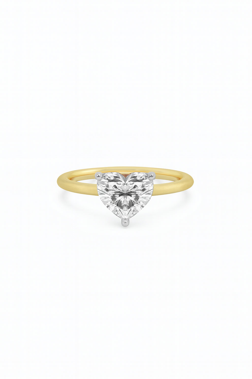 Heart of Gold Solitaire Ring