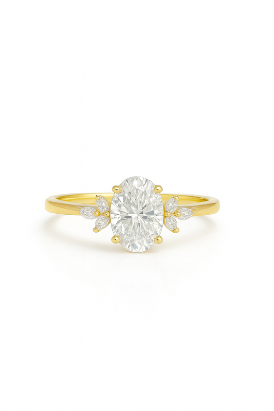 The Oval Blossom Diamond Ring