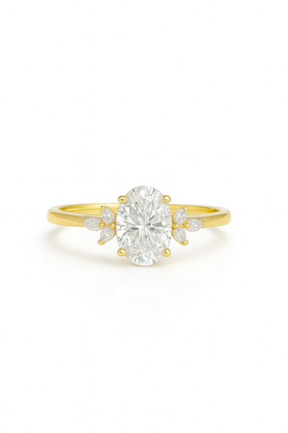 Celeste Oval Bloom Diamond Ring