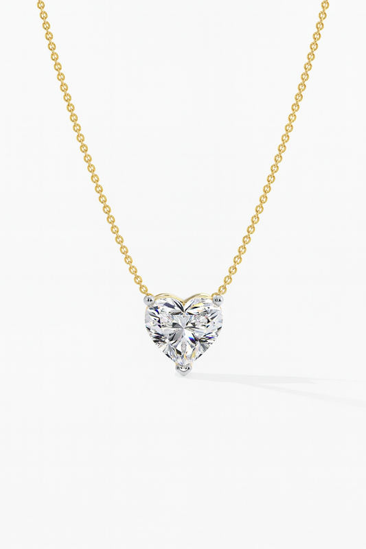 Heart-Shaped Diamond Pendant