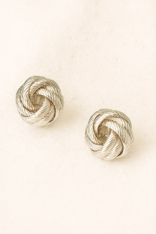 Silver Knot Whisper Studs