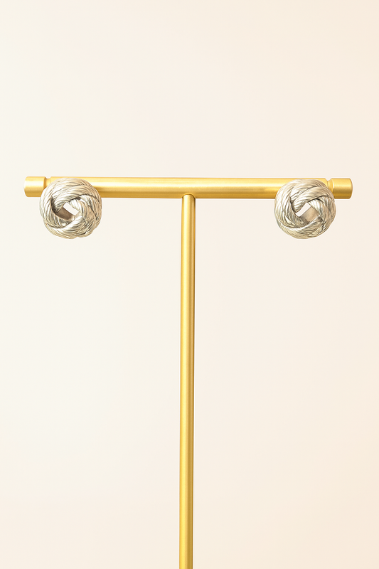 Silver Knot Whisper Studs