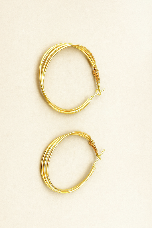 Golden Mirage Multi-Hoop Earrings