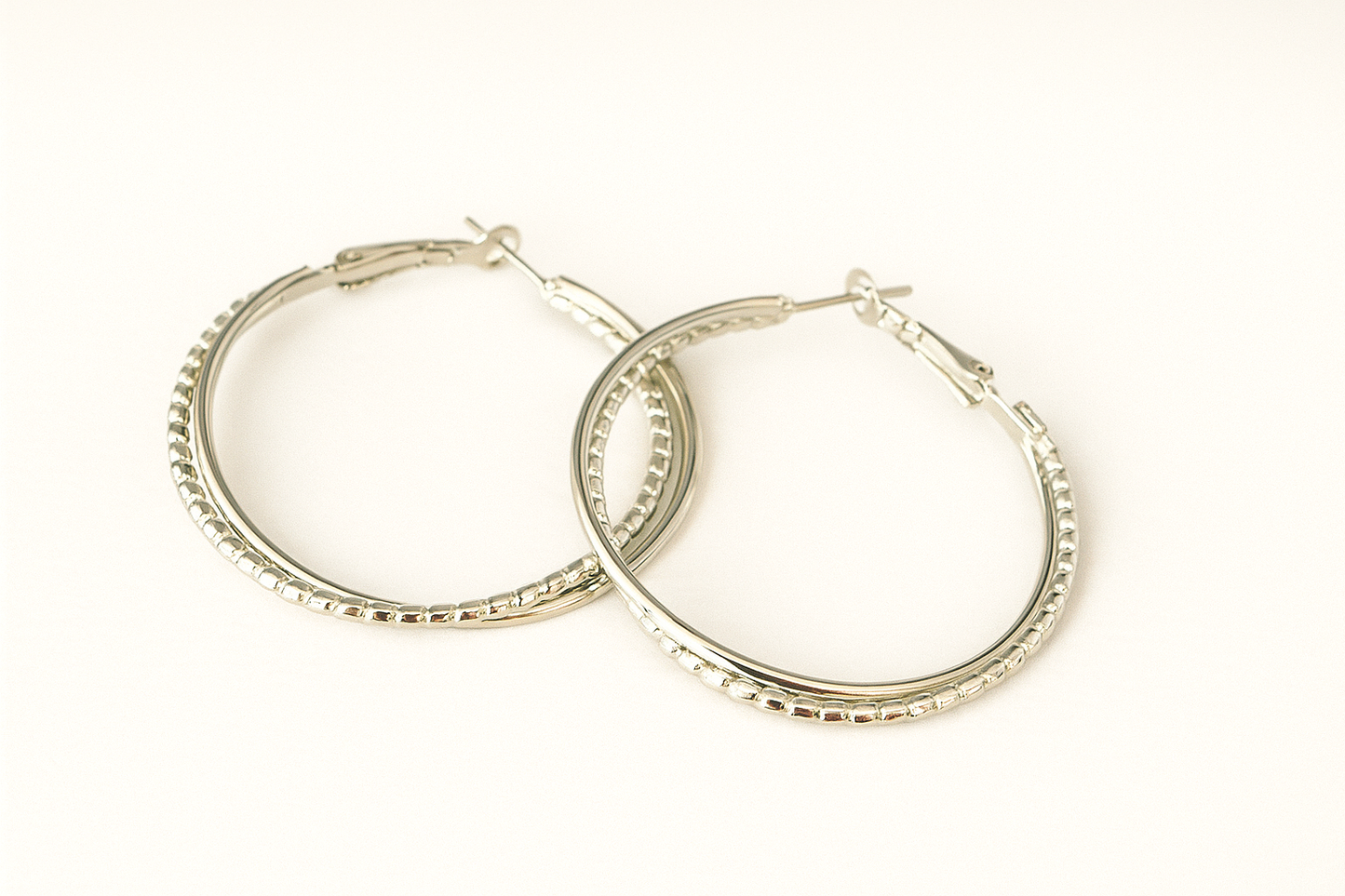 Lustrous Loop Hoop Earrings