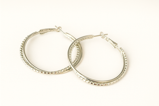 Lustrous Loop Hoop Earrings
