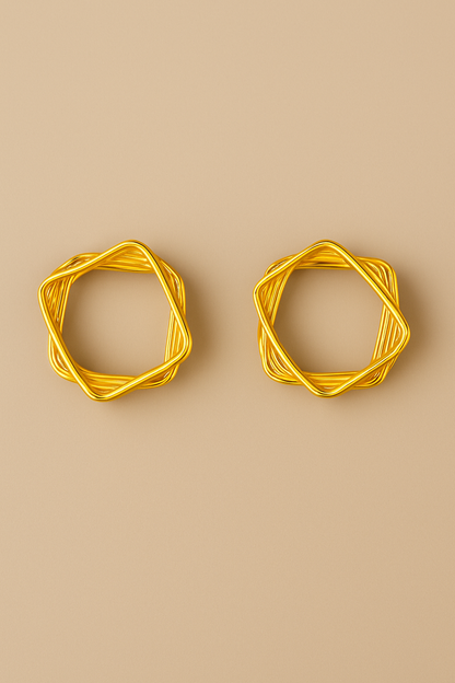 Stellar Twist Hoops