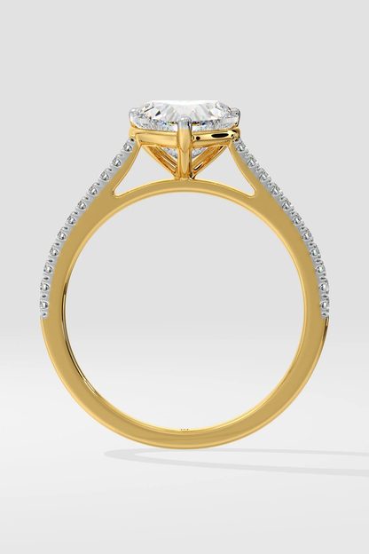 Radiant Heart Solitaire Ring