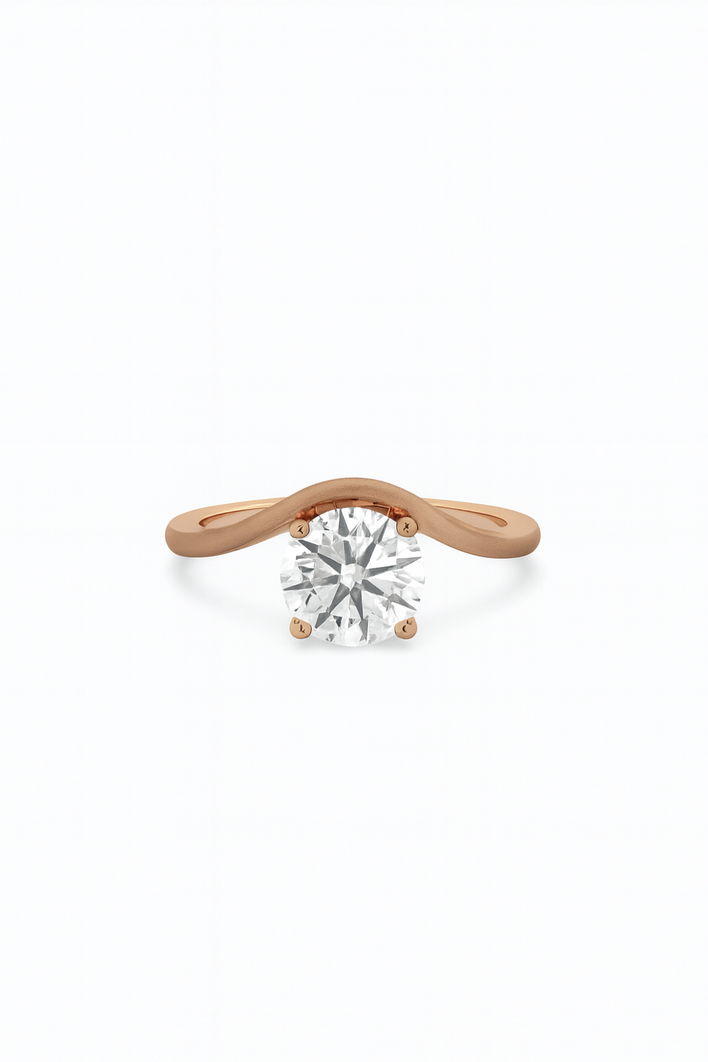 Whisper Curve Solitaire Ring