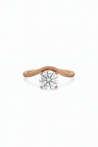 Whisper Curve Solitaire Ring