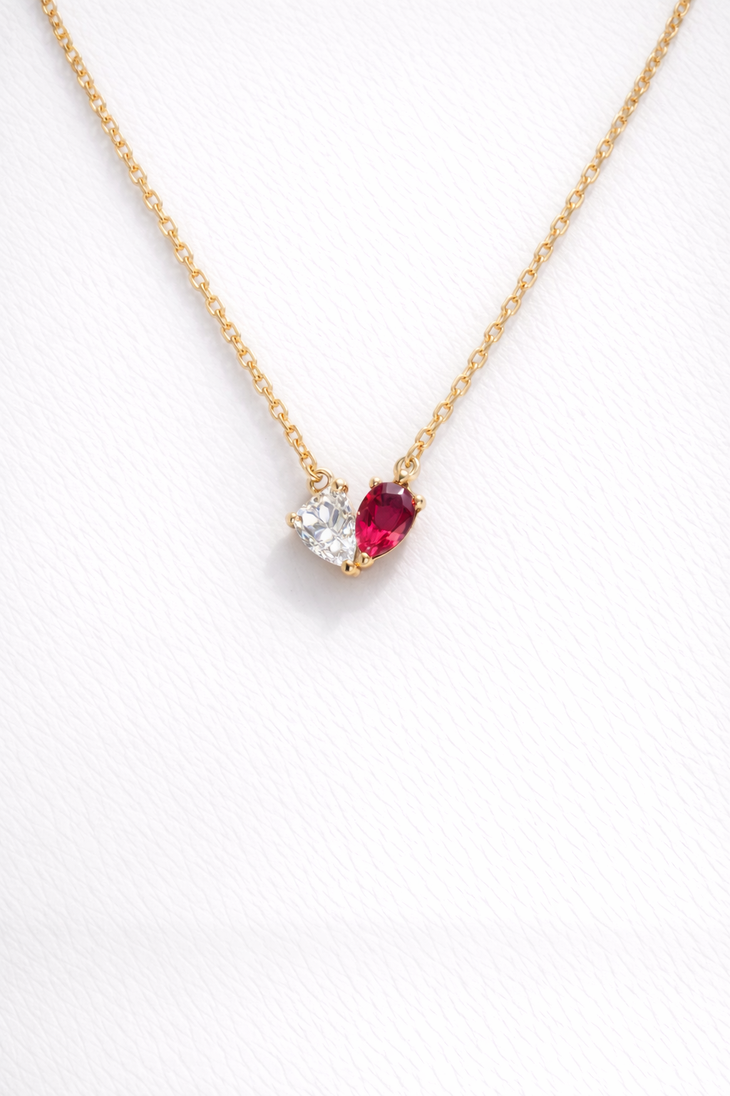 Dual Heart Two-Stone Diamond Pendant