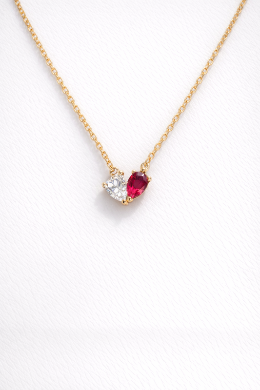 Dual Heart Two-Stone Diamond Pendant