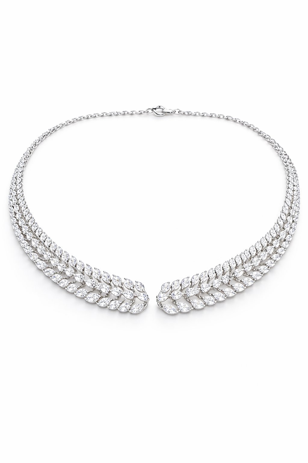 Eterna Leaf Diamond Choker Necklace