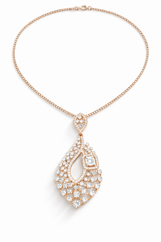 Ethereal Weave Diamond Pendant